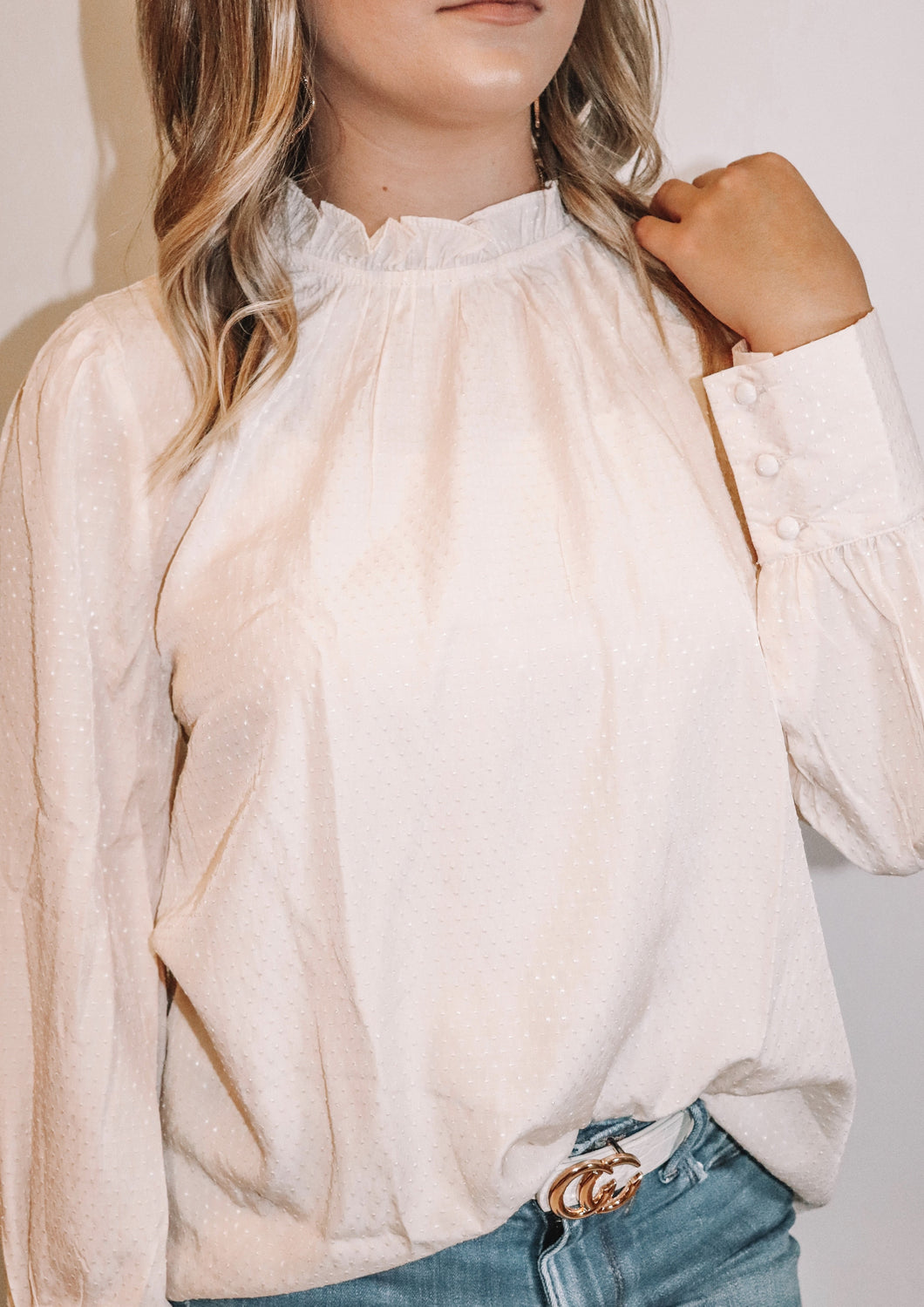 Ruffle Long Sleeve Blouse