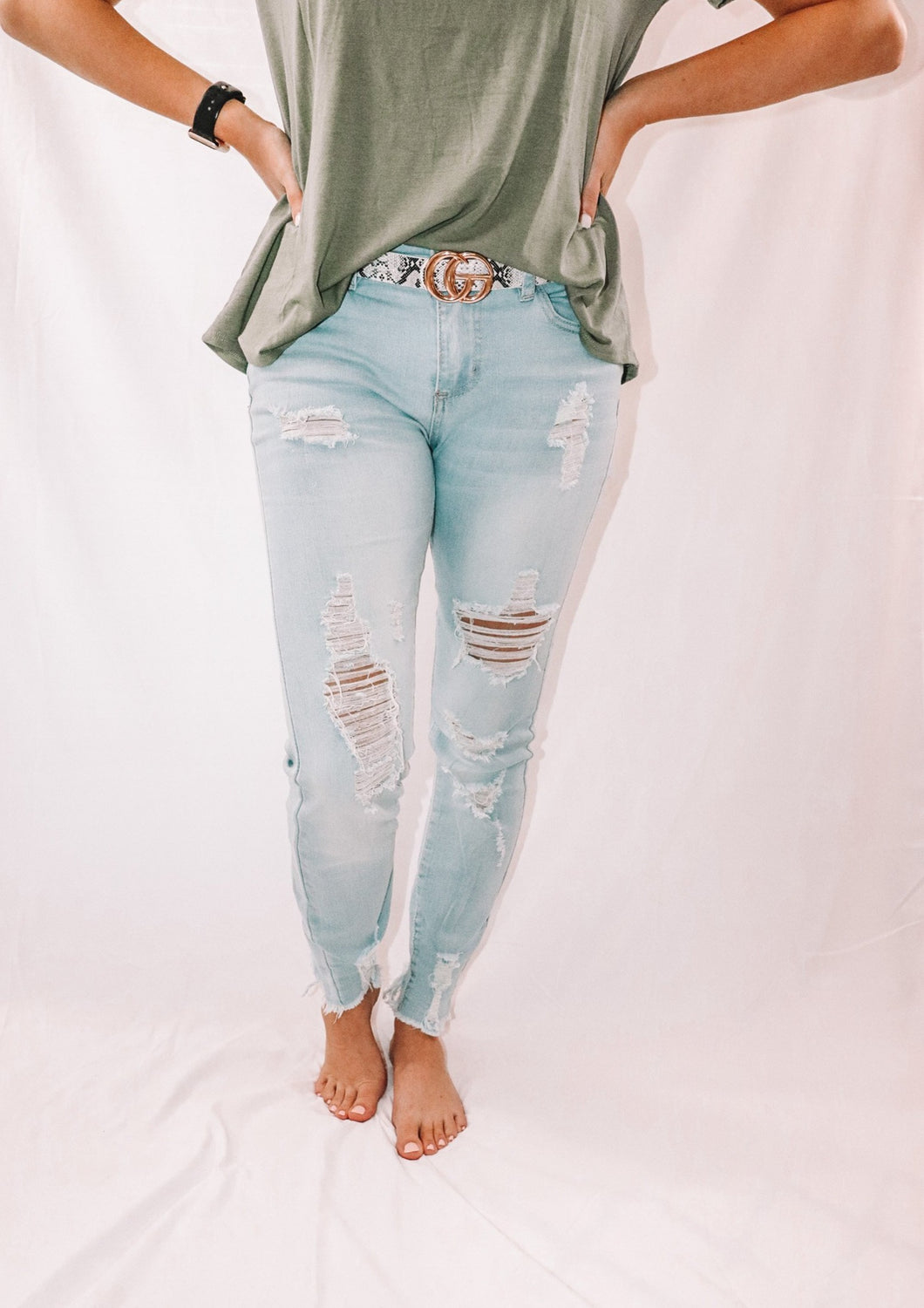 Distressed Denim Jeans