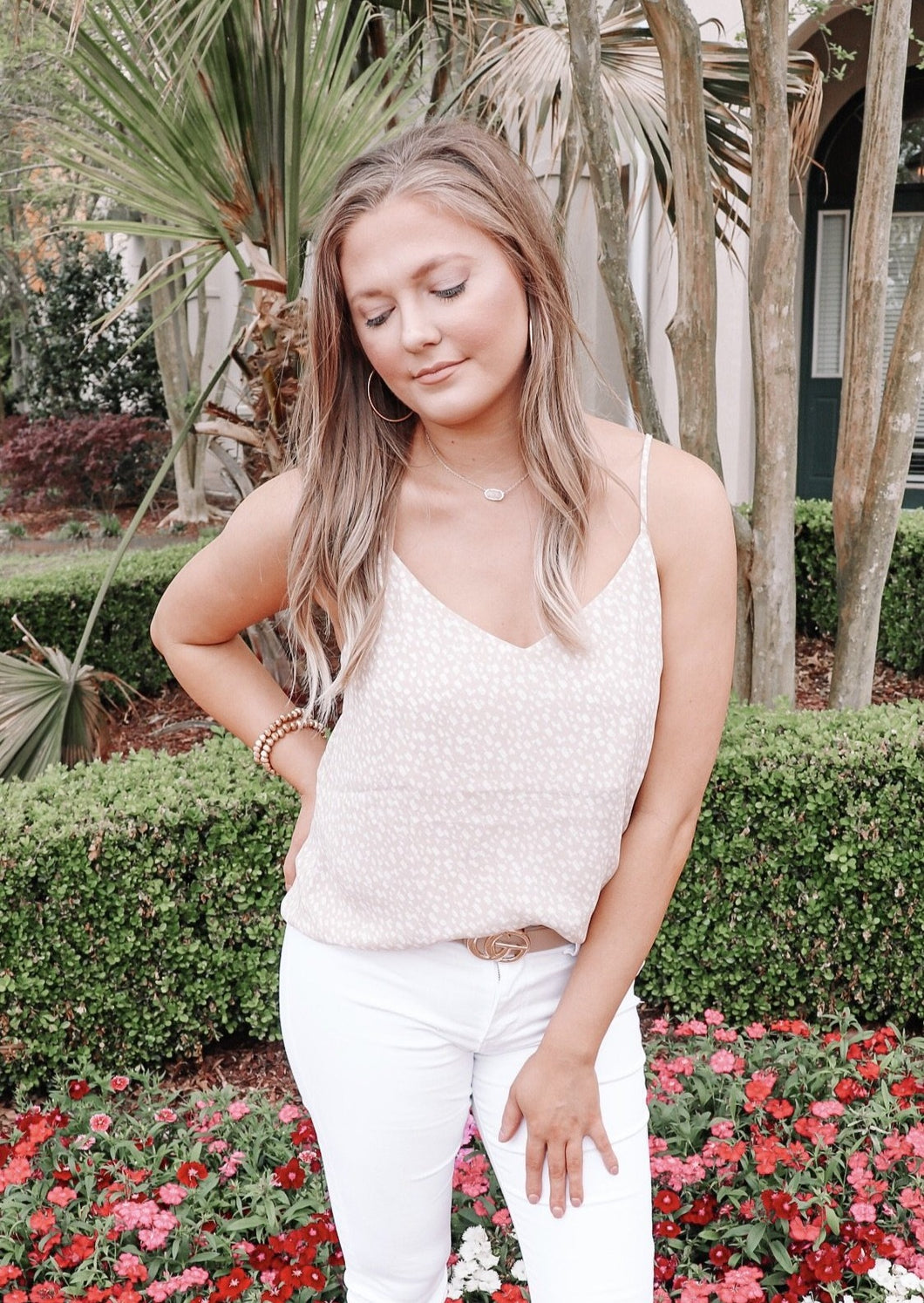 Pretty in Pink Dotted Cami