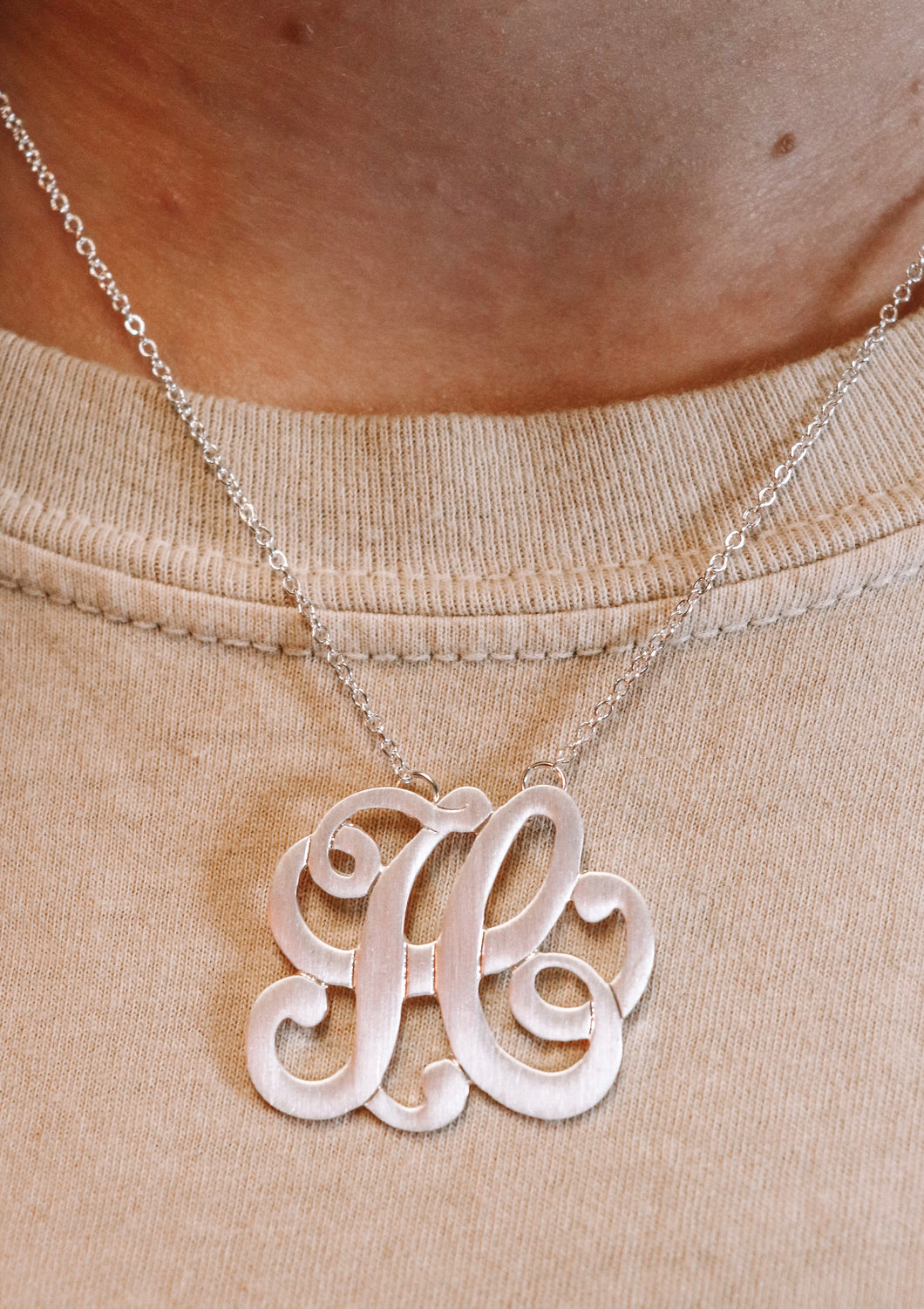 Old Fashion Initial Necklace