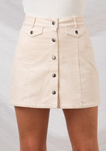 Load image into Gallery viewer, Corduroy Cream Skirt
