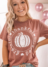 Load image into Gallery viewer, Grateful Thankful Blessed Tee
